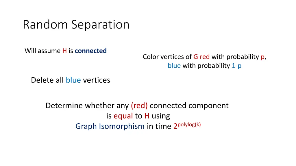 random separation