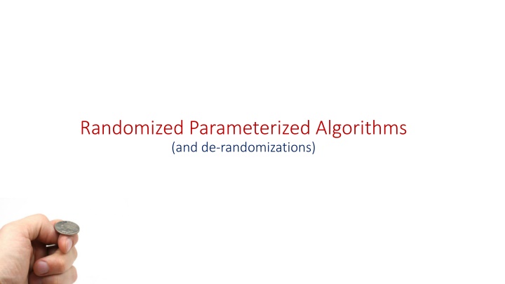 randomized parameterized algorithms