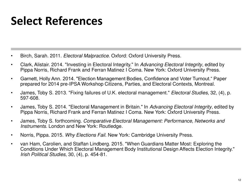 select references