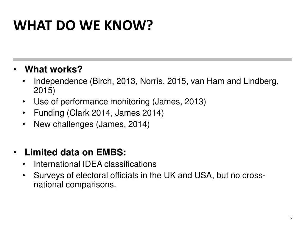 what do we know