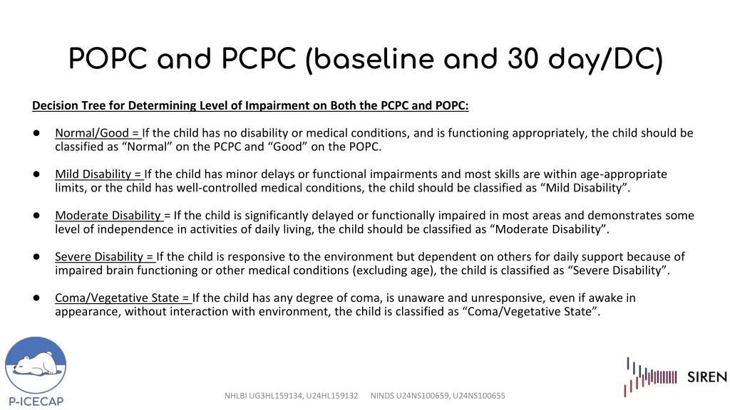 popc and pcpc baseline and 30 day dc