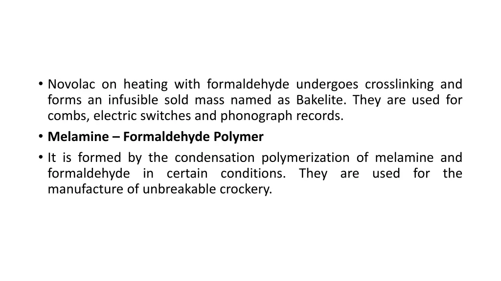 novolac on heating with formaldehyde undergoes