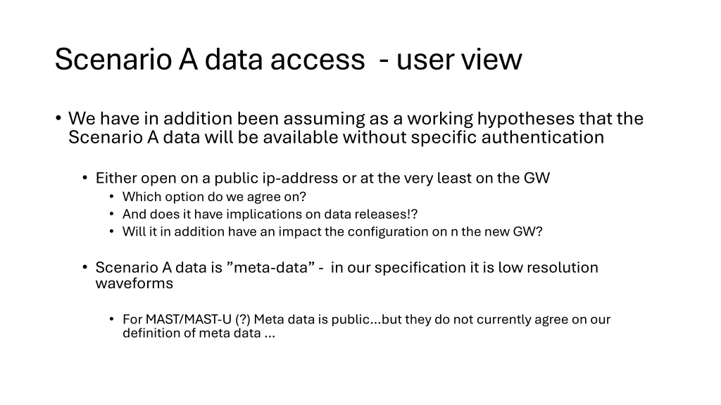 scenario a data access userview