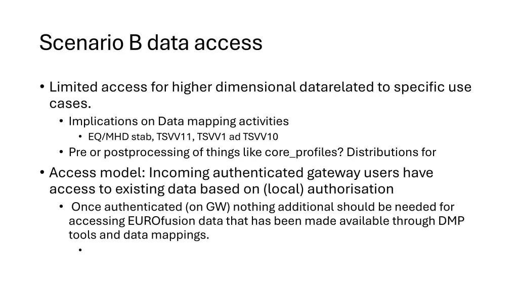 scenario b data access