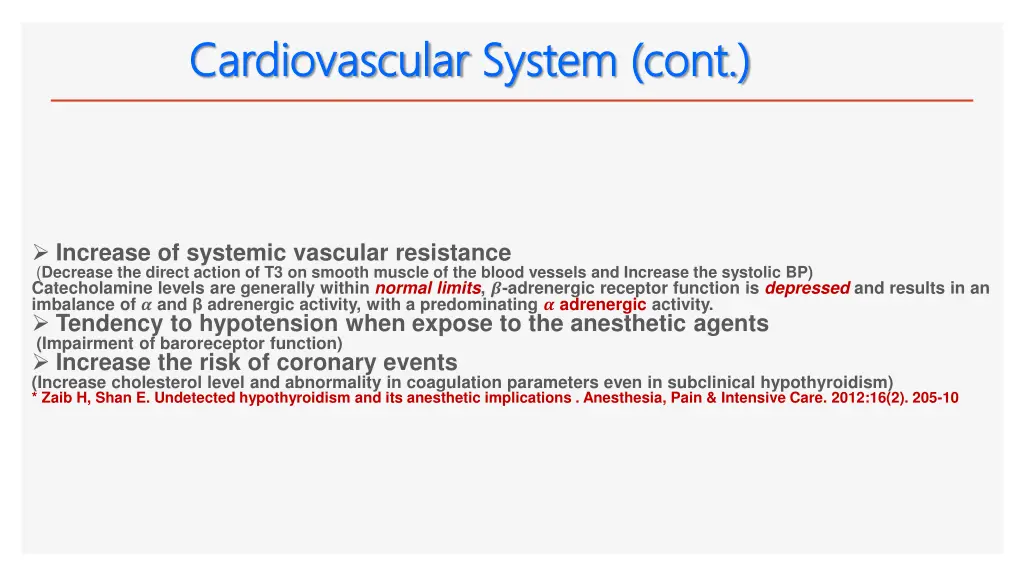 cardiovascular cardiovascular system