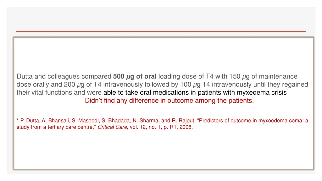 dutta and colleagues compared 500 g of oral