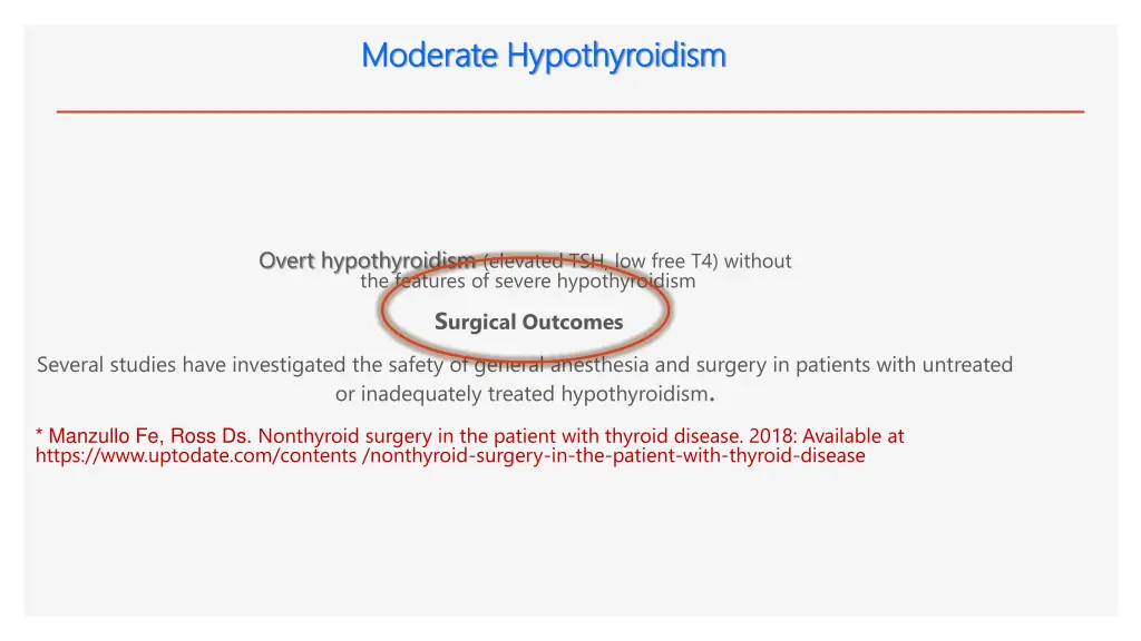 moderate moderate hypothyroidism hypothyroidism
