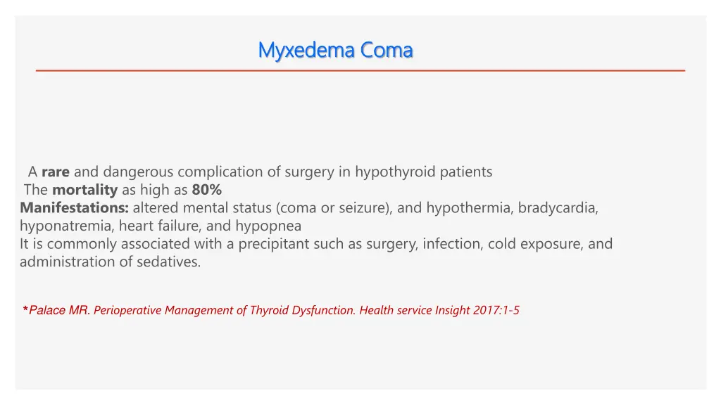 myxedema coma myxedema coma