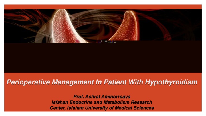perioperative management in patient with