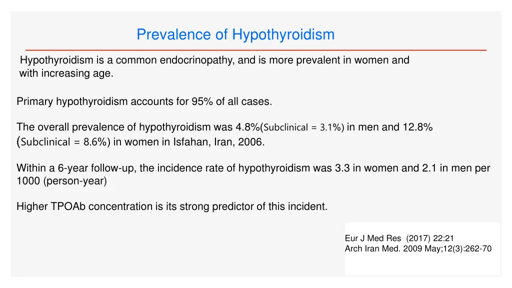 prevalence of hypothyroidism