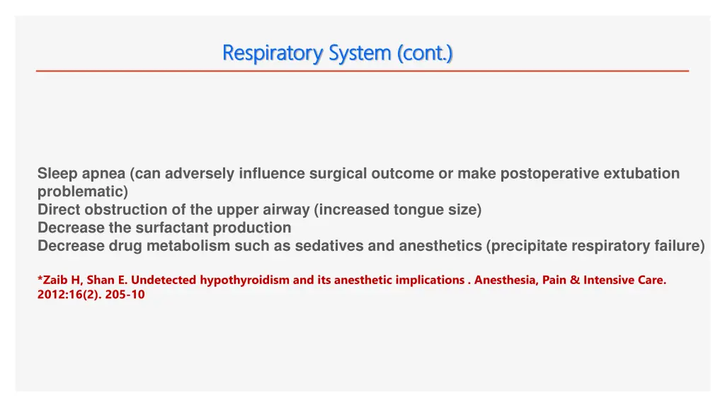 respiratory respiratory system