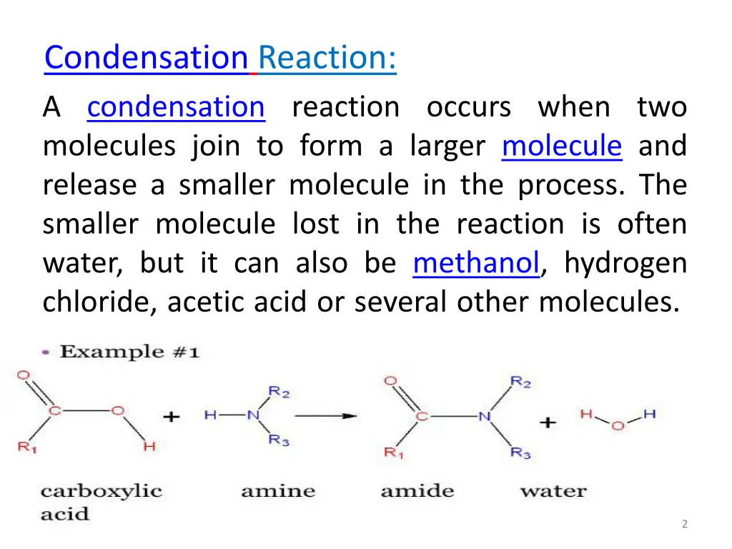 condensation reaction