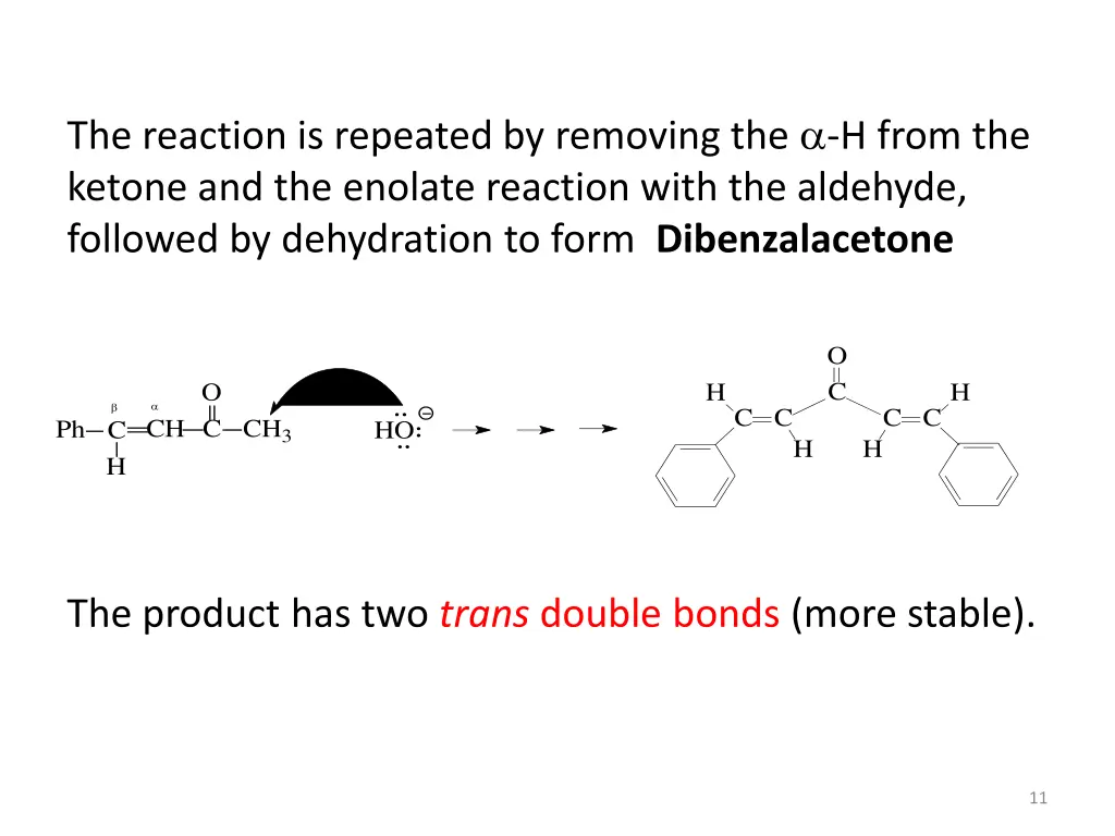 the reaction is repeated by removing the h from