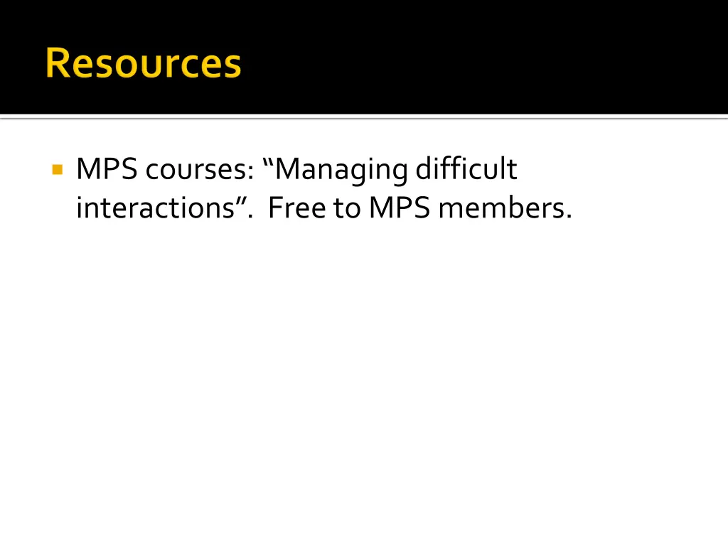 mps courses managing difficult interactions free