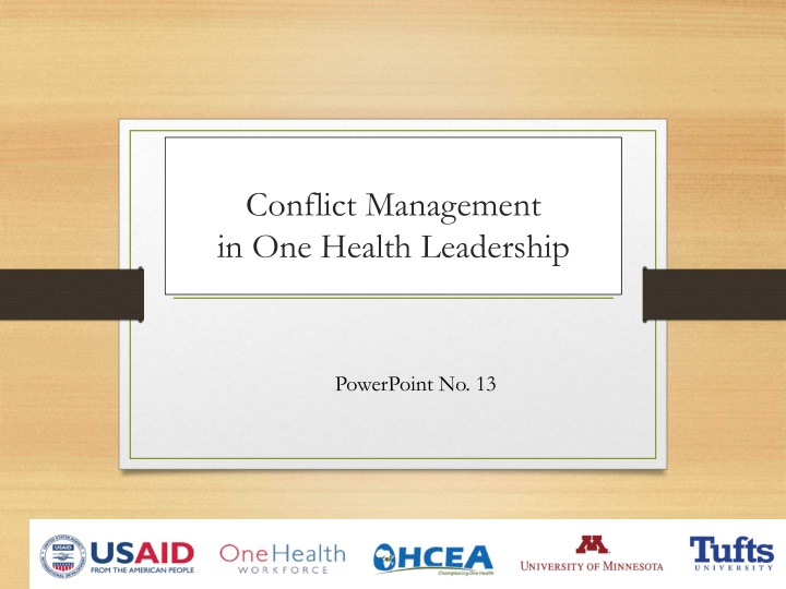 conflict management in one health leadership