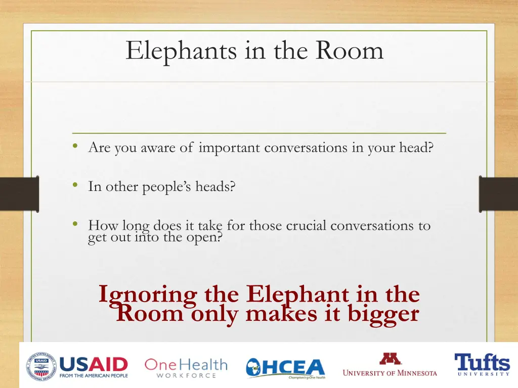 elephants in the room