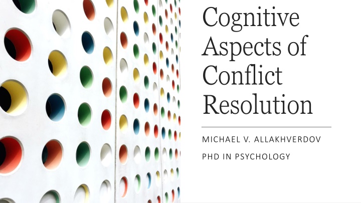 cognitive aspects of conflict resolution
