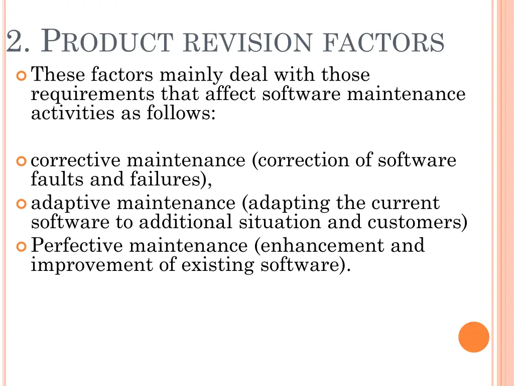 2 p roduct revision factors these factors mainly