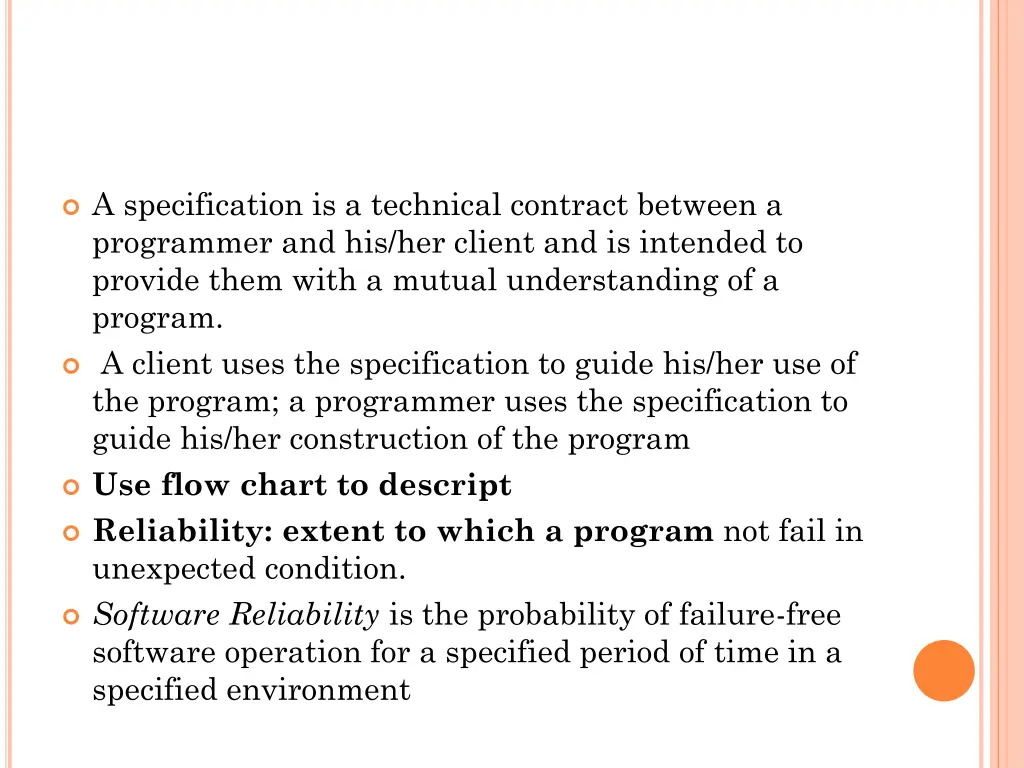 a specification is a technical contract between