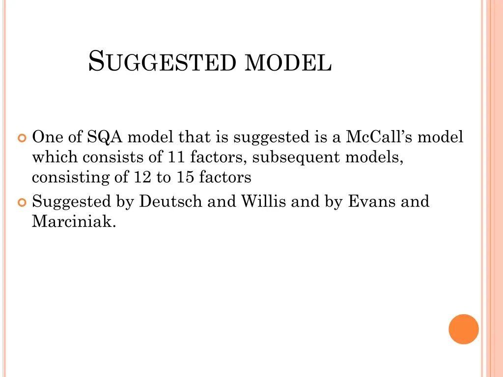 s uggested model