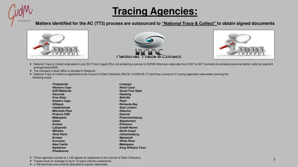 tracing agencies