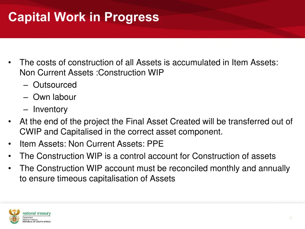 capital work in progress