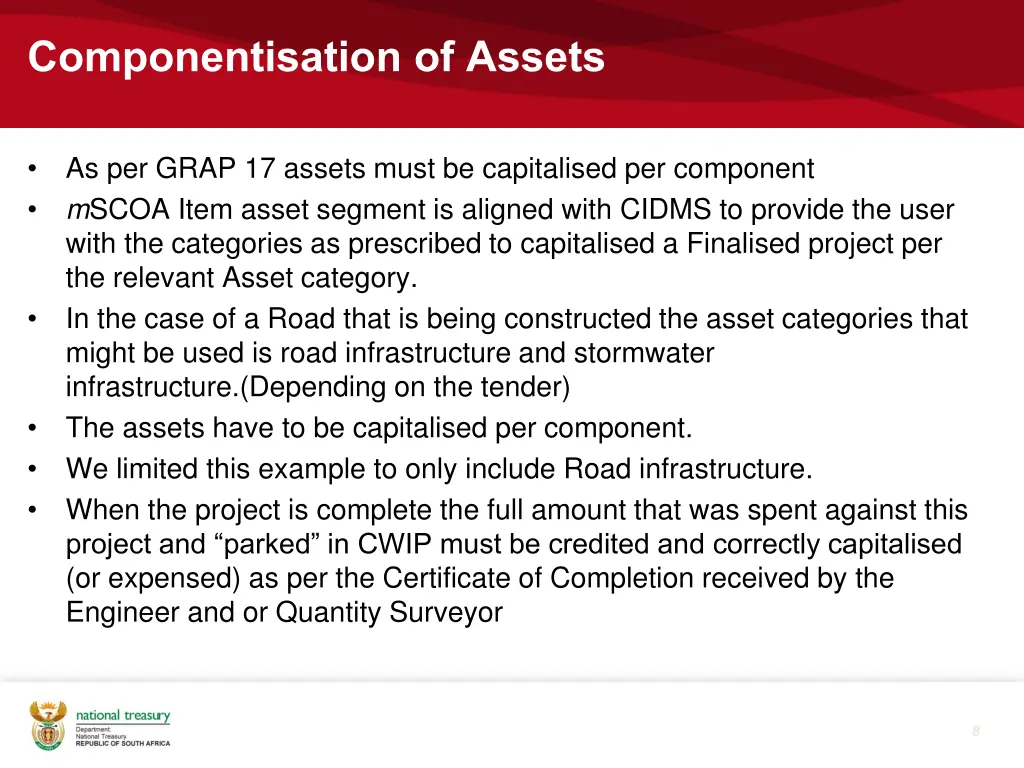 componentisation of assets