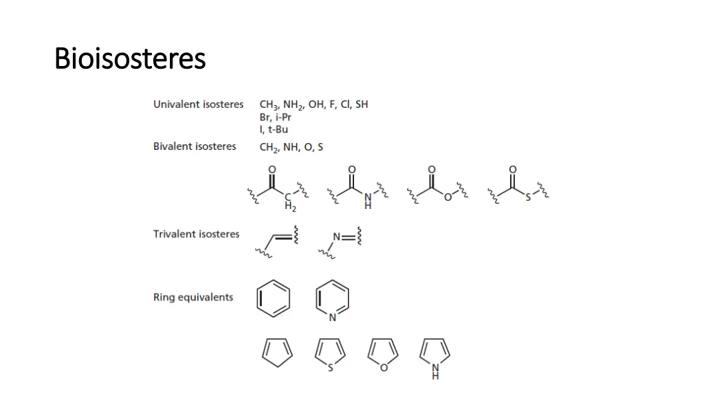 bioisosteres bioisosteres 1