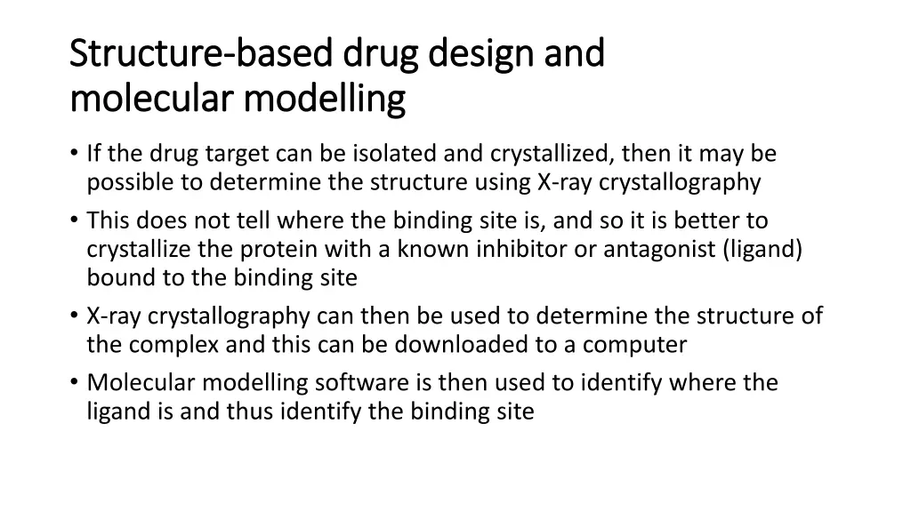 structure structure based drug design and based