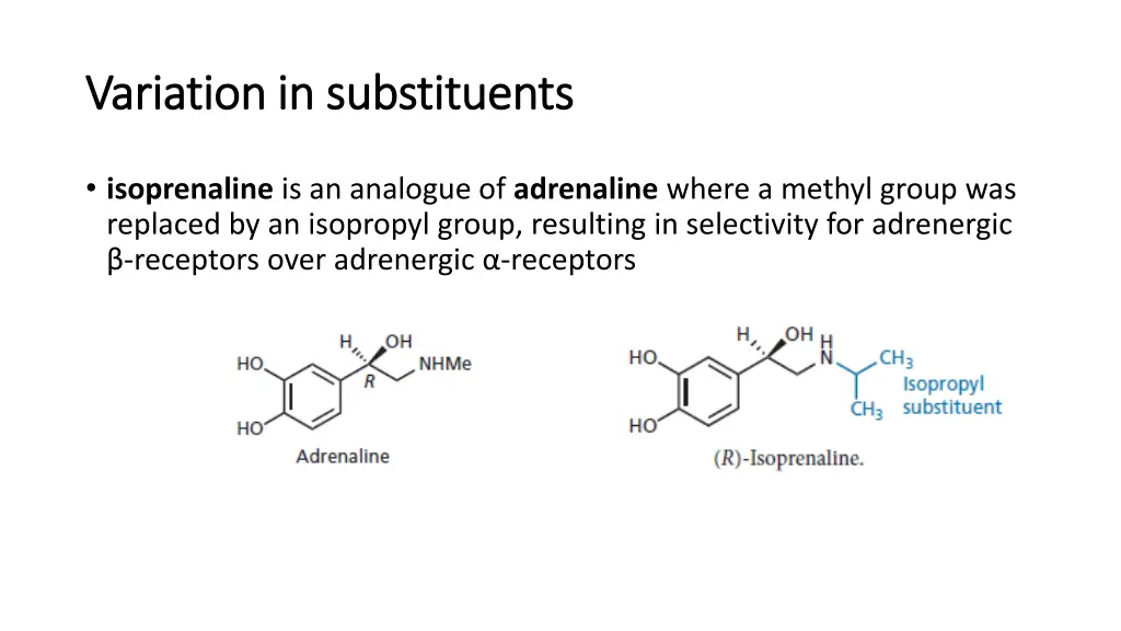 variation in substituents variation 4