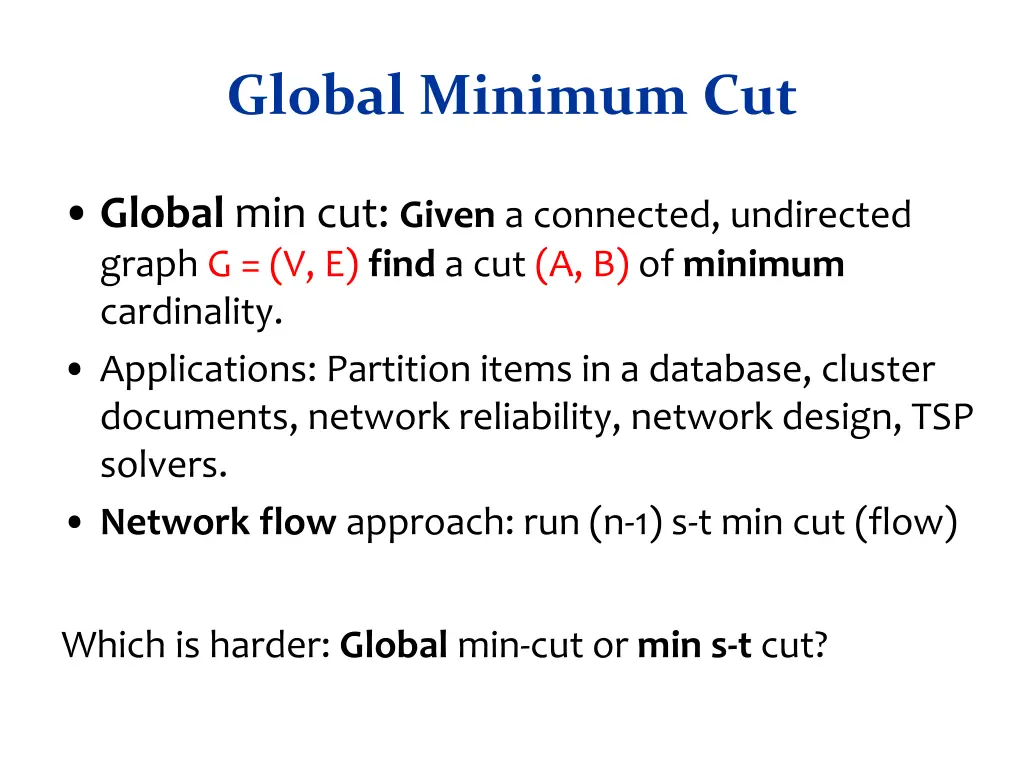 global minimum cut 1