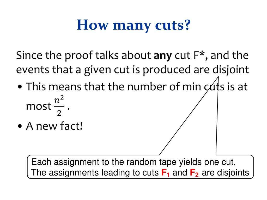 how many cuts