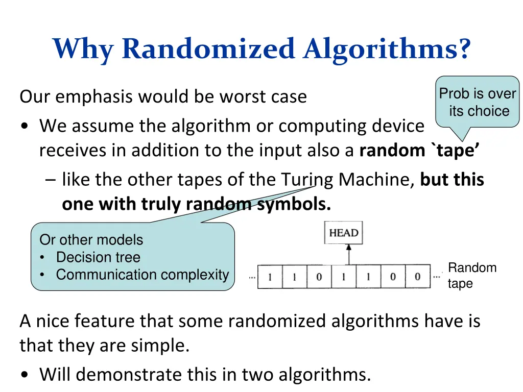 why randomized algorithms 1