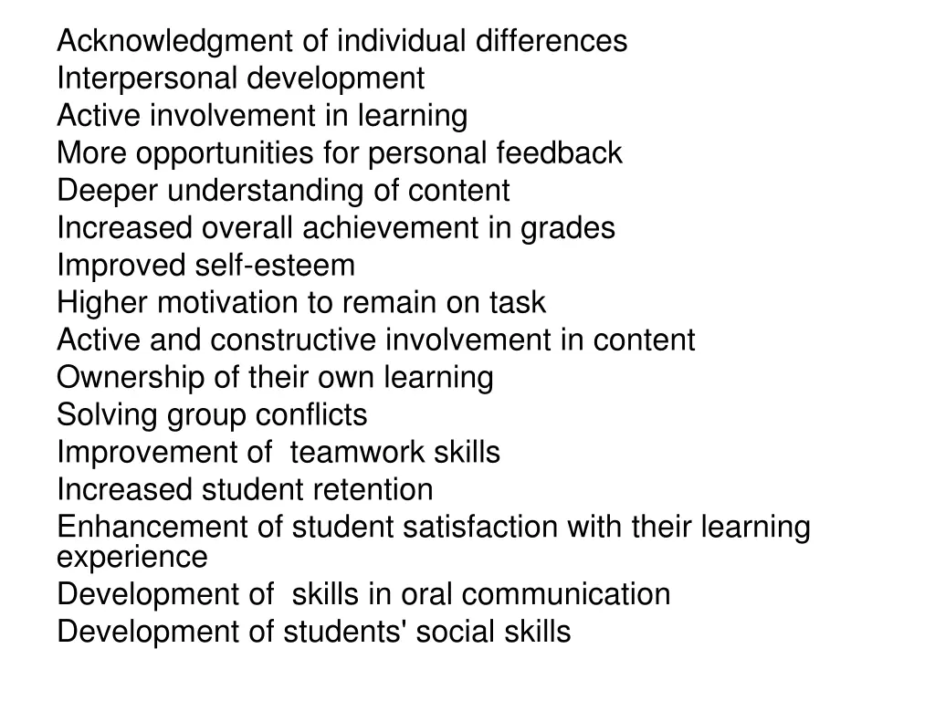 acknowledgment of individual differences