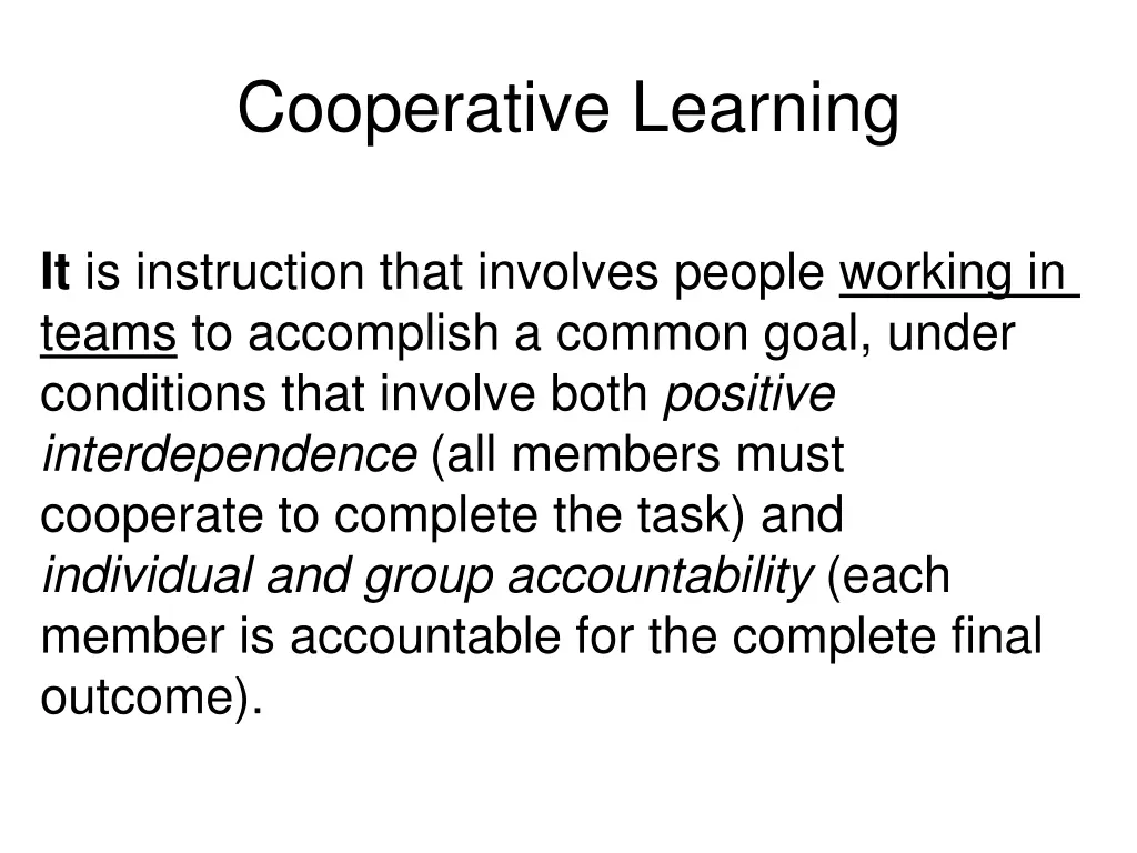 cooperative learning