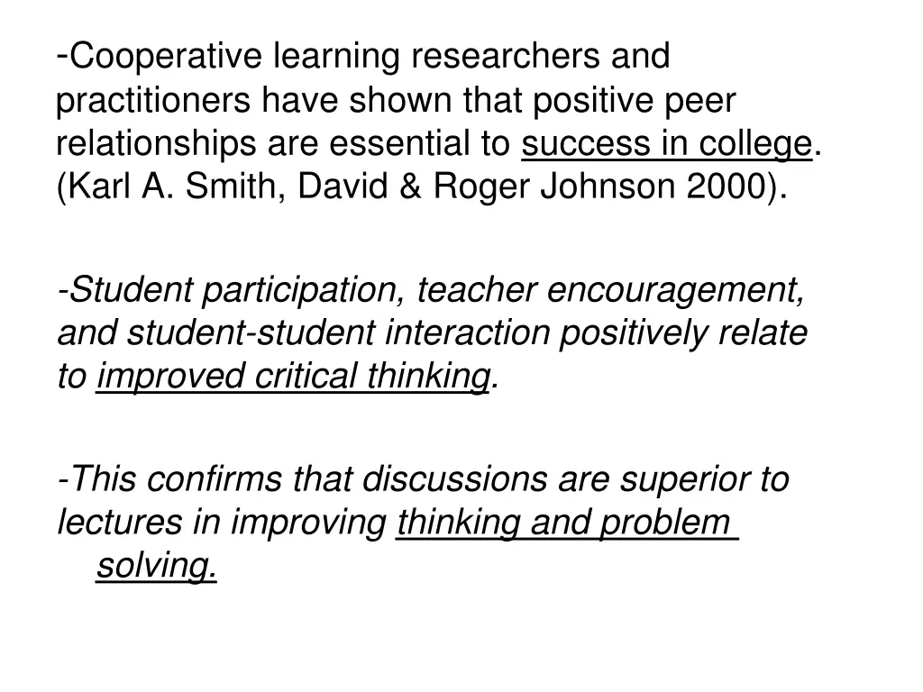 cooperative learning researchers