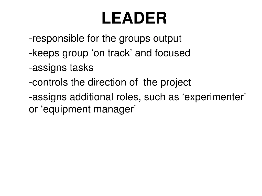 leader