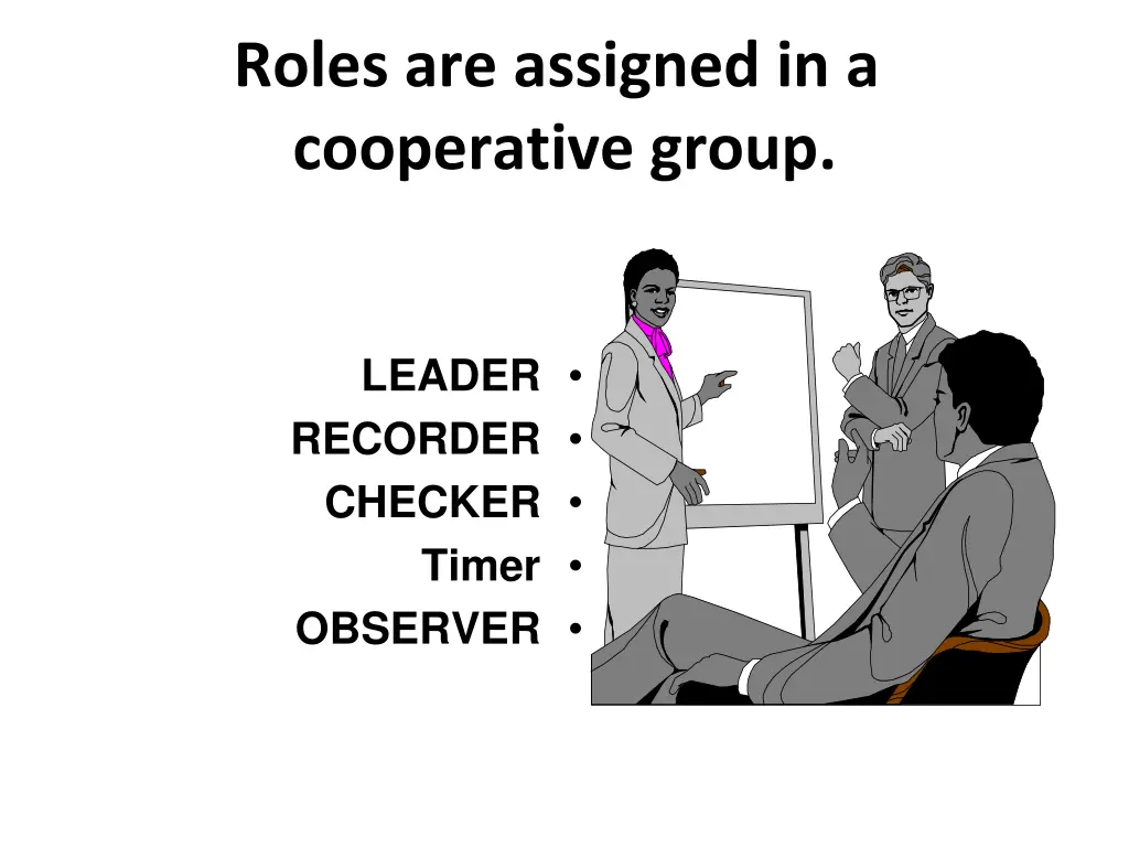 roles are assigned in a cooperative group