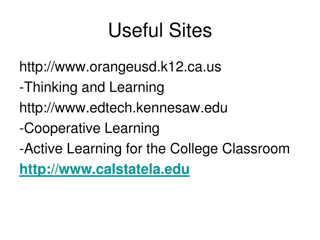 useful sites