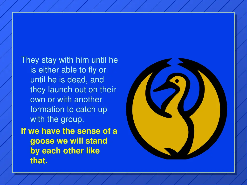 they stay with him until he is either able