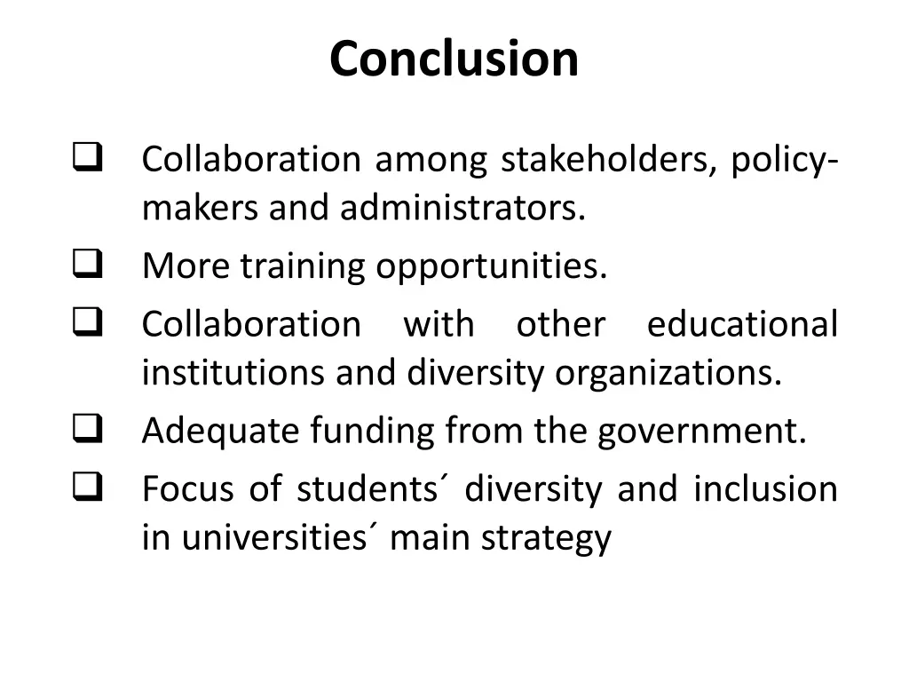 conclusion