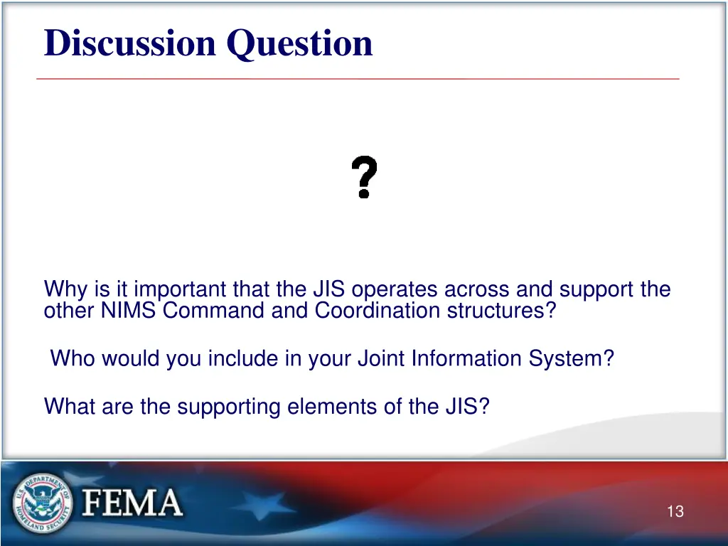 discussion question 1