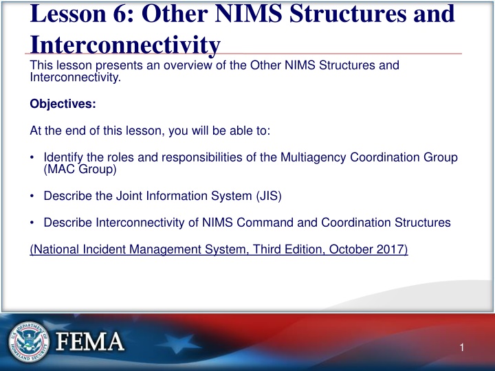lesson 6 other nims structures