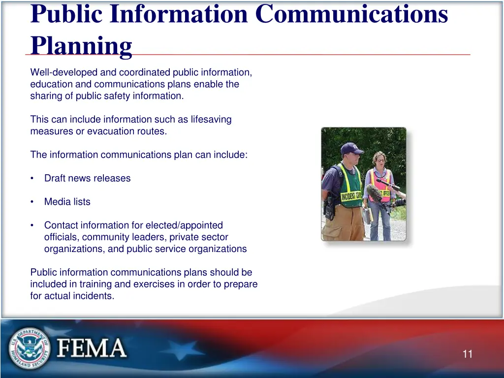 public information communications planning