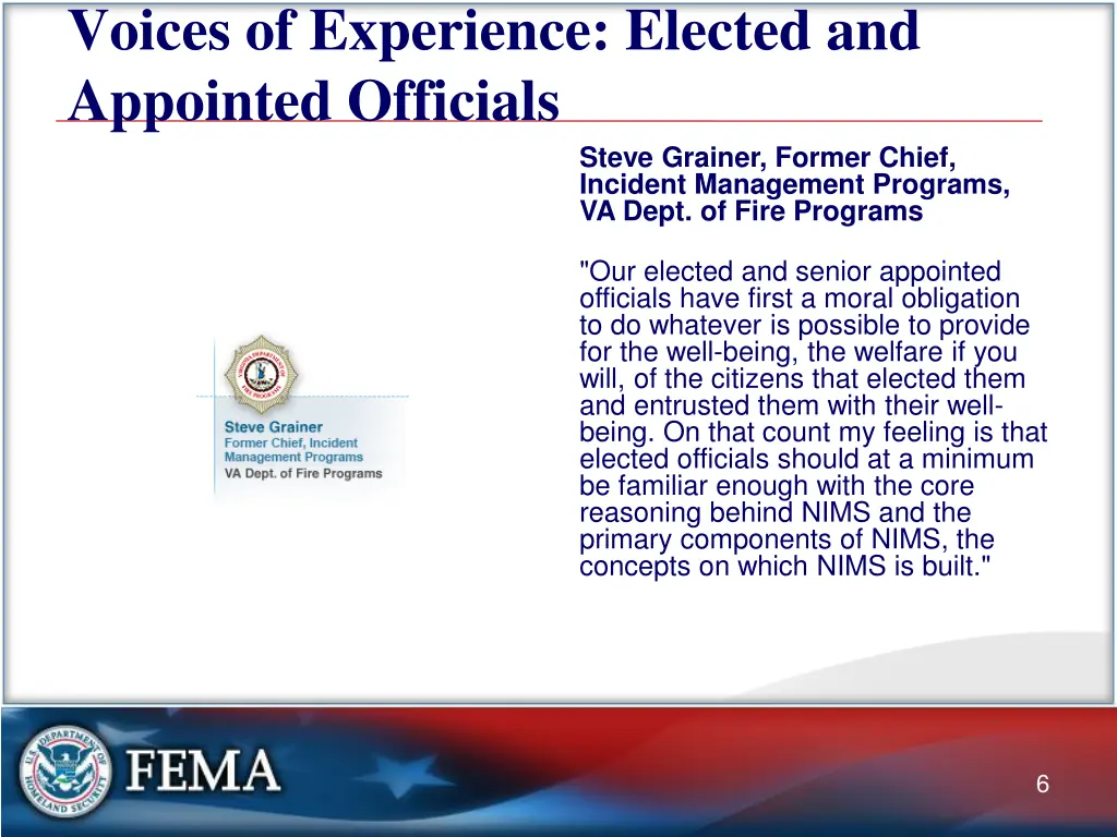 voices of experience elected and appointed