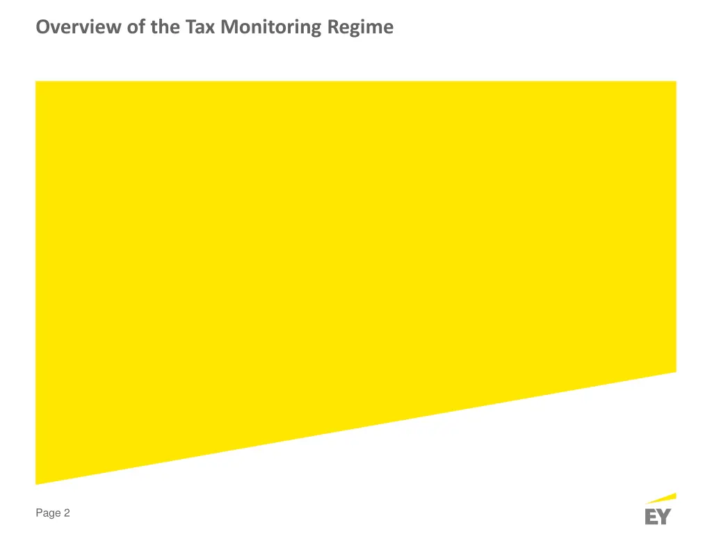 overview of the tax monitoring regime
