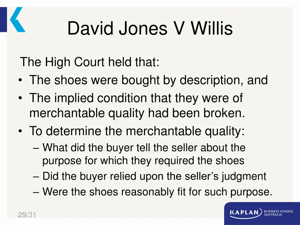david jones v willis 1