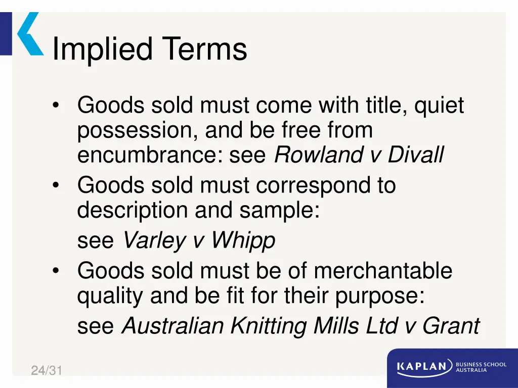 implied terms