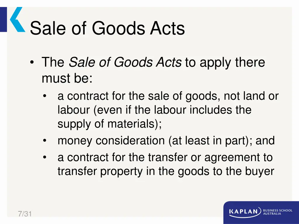 sale of goods acts 1
