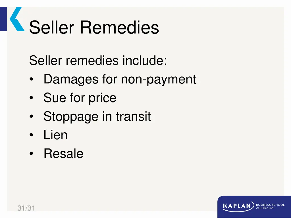 seller remedies